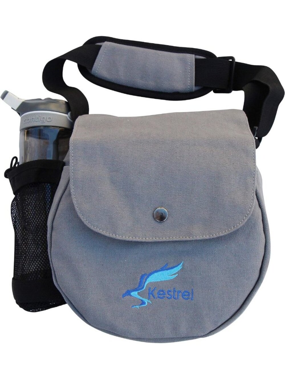 Durable Black Disc Golf Bag for 6-10 Discs + Bottle - Sling/Shoulder Style for